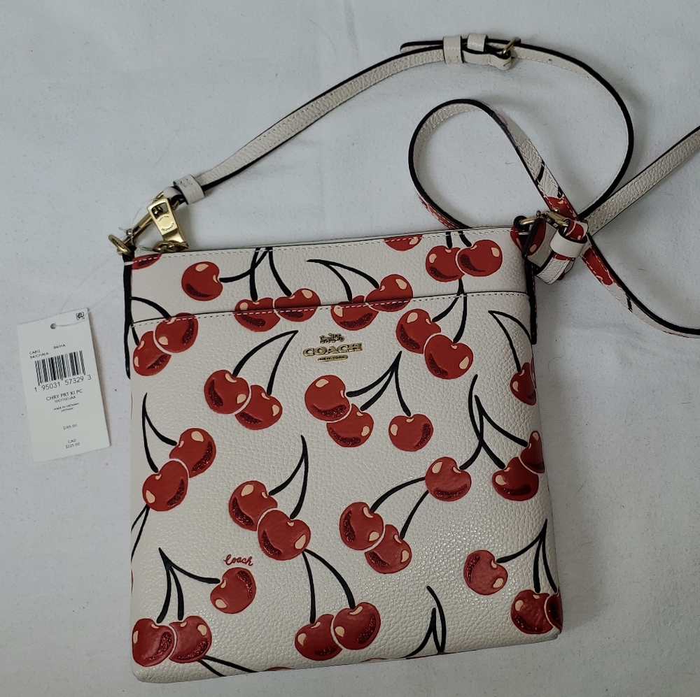 Coach Kitt Messenger Crossbody With Cherry Print
